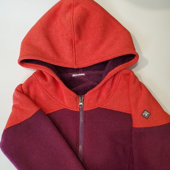 Spyder Women's Bliss Zip UP Hoodie New Without Tags Burgundy and Orange. - Picture 1 of 8